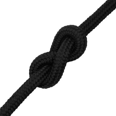 vidaXL Lodní lano celočerné 20 mm 100 m polypropylen