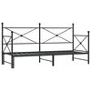 vidaXL Leh&aacute;tko bez matrace 90x200 cm čern&eacute; ocelov&eacute;
