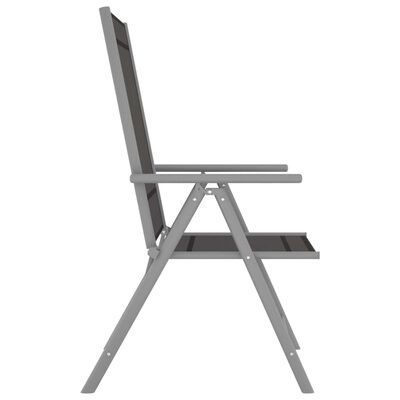 vidaXL Skládací zahradní židle 4 ks textilen černé