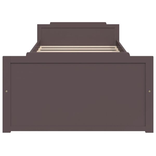 vidaXL Rám postele se zásuvkami tmavě hnědý masivní borovice 90x200 cm