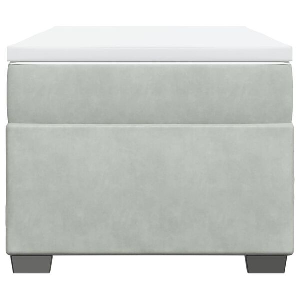 vidaXL Box spring postel s matrac&iacute; světle &scaron;ed&aacute; 80 x 200 cm samet