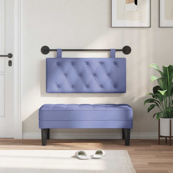 vidaXL Z&aacute;věsn&aacute; čeln&iacute; deska Modr&aacute; dž&iacute;novina 100 x 55 x 7 cm textil