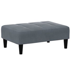 vidaXL Podnožka tmavě &scaron;ed&aacute; 77 x 55 x 31 cm samet