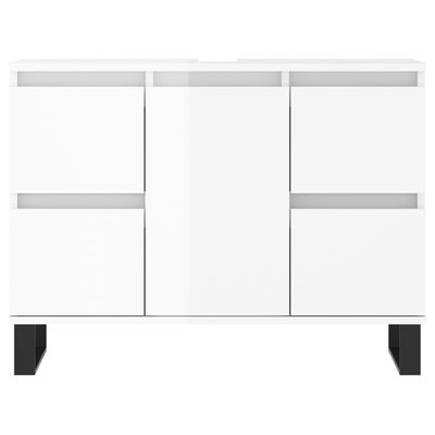vidaXL Koupelnová skříňka lesklá bílá 80 x 33 x 60 cm kompozitní dřevo