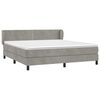 vidaXL Box spring postel s matrac&iacute; světle &scaron;ed&aacute; 180x200 cm samet
