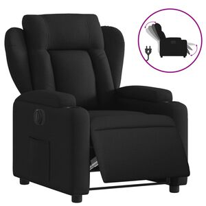 vidaXL Elektrick&eacute; polohovac&iacute; křeslo čern&eacute; textil