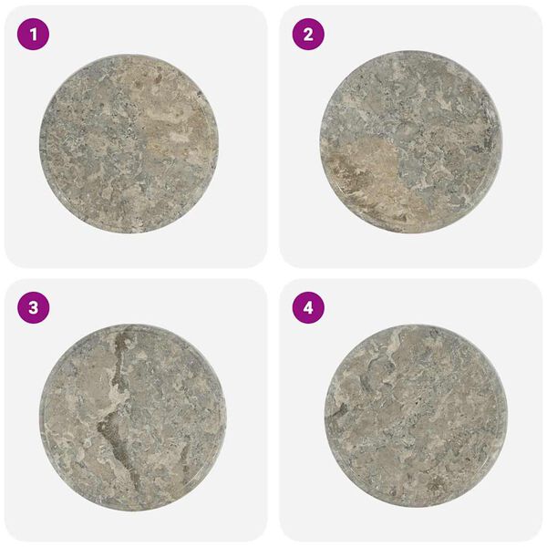 vidaXL Stoln&iacute; deska &scaron;ed&aacute; &Oslash; 40 x 2,5 cm mramor