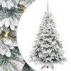 vidaXL Uměl&yacute; v&aacute;nočn&iacute; stromeček s 300 LED diodami B&iacute;l&aacute; 180 cm PE a PVC