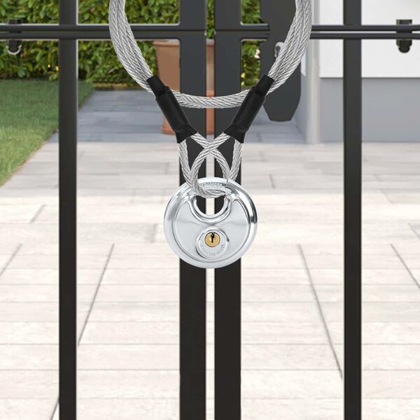 vidaXL Z&aacute;mky Discus se kl&iacute;či 6 pcs Stř&iacute;brn&aacute; 8 x 2.8 x 8 cm