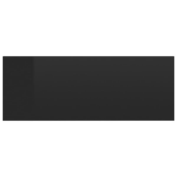 vidaXL N&aacute;stěnn&yacute; nočn&iacute; stolek čern&yacute; vysok&yacute; lesk 40x30x15 cm