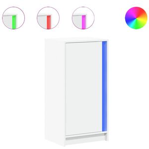 vidaXL Př&iacute;born&iacute;k s LED b&iacute;l&yacute; 42,5 x 34 x 85 cm kompozitn&iacute; dřevo