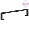 vidaXL N&aacute;bytkov&eacute; nohy 12 ks Čern&aacute; 481 x 40,5 x 100 mm Železo