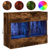 vidaXL N&aacute;stěnn&aacute; TV skř&iacute;ňka s LED osvětlen&iacute;m kouřov&yacute; dub 78,5x30x60,5cm