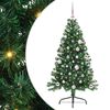 vidaXL Uměl&yacute; osvětlen&yacute; v&aacute;nočn&iacute; stromeček Zelen&aacute; 150 cm PVC