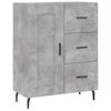 vidaXL Skř&iacute;ň highboard betonově &scaron;ed&aacute; 69,5x34x180 cm kompozitn&iacute; dřevo