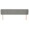 vidaXL Čelo postele typu u&scaron;&aacute;k světle &scaron;ed&eacute; 203x23x78/88 cm samet