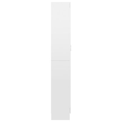vidaXL Prosklená skříň bílá vysoký lesk 82,5x30,5x185,5 cm dřevotříska