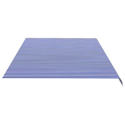vidaXL Náhradní plachta na markýzu modro-bílá 6 x 3,5 m