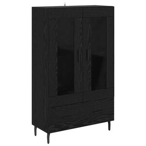 vidaXL Vysok&yacute; bufet Čern&yacute; dub 69,5 x 31 x 115 cm kompozitn&iacute; dřevo