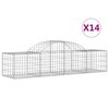 vidaXL Klenut&eacute; gabionov&eacute; ko&scaron;e 14 ks 200x50x40/60 cm pozinkovan&eacute; železo