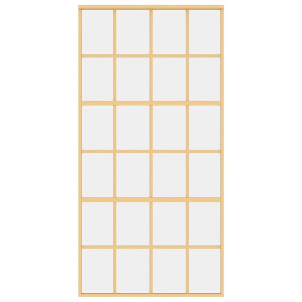 vidaXL Posuvn&eacute; dveře zlat&eacute; 102,5 x 205 cm čir&eacute; ESG sklo a hlin&iacute;k