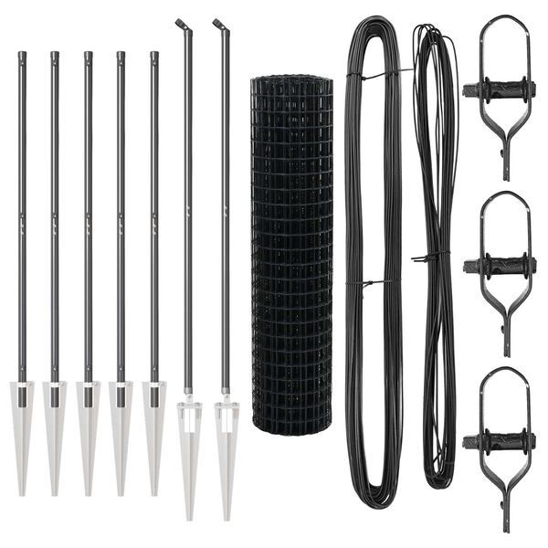 vidaXL Plot s sloupkem &Scaron;ed&aacute; 1,2 x 10 m Ocel a PVC