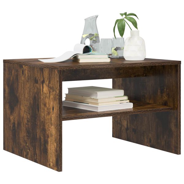 vidaXL Konferenčn&iacute; stolek Kouřov&yacute; dub 60 x 50 x 40 cm kompozitn&iacute; dřevo