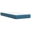 vidaXL Box spring postel s matrac&iacute; modr&aacute; 100 x 200 cm samet