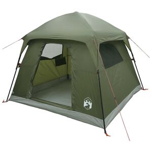 vidaXL Chata stan 4m&iacute;stn&yacute; Olivově zelen&aacute; Polyester a ocel