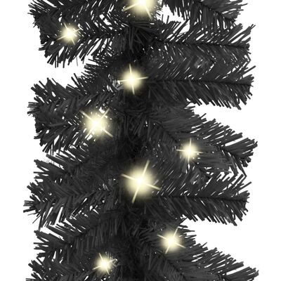 vidaXL Vánoční girlanda s LED světýlky 20 m černá