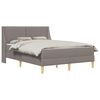 vidaXL R&aacute;m postele s matrac&iacute; Taupe 140 x 190 cm Polyester