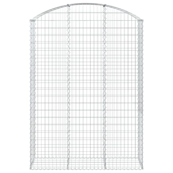 vidaXL Klenut&yacute; gabionov&yacute; ko&scaron; 150 x 50 x 200/220 cm pozinkovan&eacute; železo