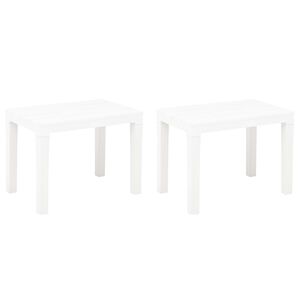 vidaXL Zahradn&iacute; lavice 2 ks b&iacute;l&eacute; plast