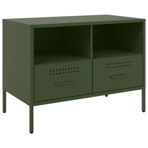 vidaXL TV skř&iacute;ňka olivově zelen&aacute; 68 x 39 x 50,5 cm ocel