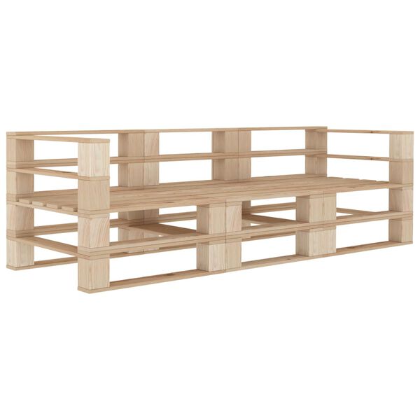 vidaXL Zahradní pohovka z palet 3místná dřevo