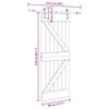 vidaXL Posuvn&eacute; dveře s kov&aacute;n&iacute;m 80 x 210 cm masivn&iacute; borov&eacute; dřevo
