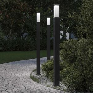 vidaXL Sloupkov&aacute; světla 3 ks 110 cm čern&aacute; IP44