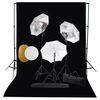 vidaXL Foto studio set s lampami, de&scaron;tn&iacute;ky, pozad&iacute;m a odraznou deskou