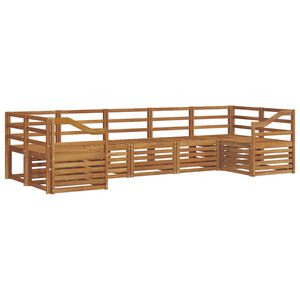 vidaXL Rohov&aacute; sofa sada 7 pcs Př&iacute;rodn&iacute;