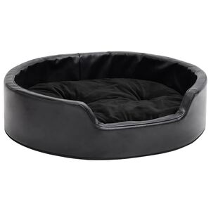 vidaXL Pel&iacute;&scaron;ek pro psy čern&yacute; 69 x 59 x 19 cm ply&scaron; a uměl&aacute; kůže