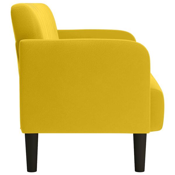 vidaXL Loveseat Sofa Žluť 109 cm samet