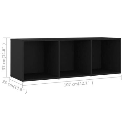 vidaXL TV stolek černý 107 x 35 x 37 cm dřevotříska