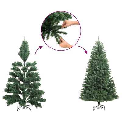 vidaXL Umělý sklápěcí vánoční stromek s šiškami 180 cm