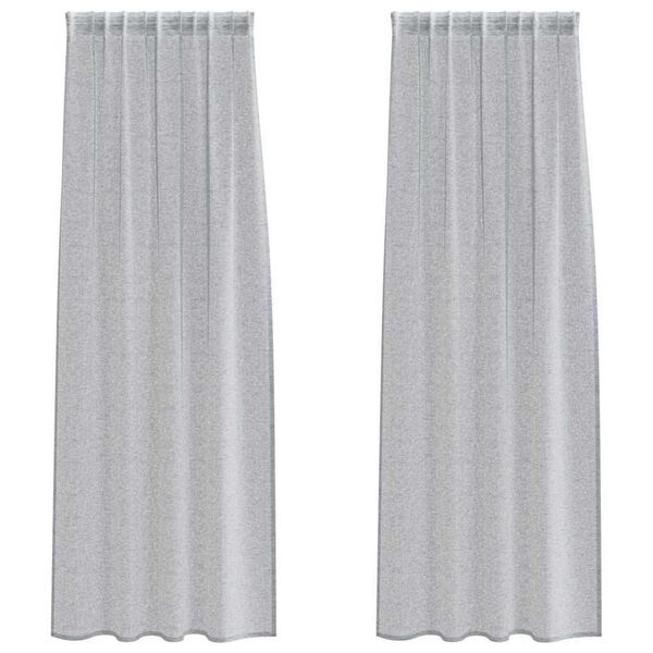 vidaXL Voile Z&aacute;clona 2 pcs Tmavě &scaron;ed&aacute; 225 x 140 cm Polyester