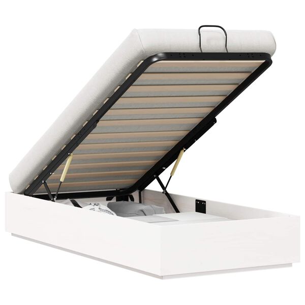 vidaXL Ottoman postel s &uacute;loži&scaron;těm B&iacute;l&yacute; 80 x 200 cm Masivn&iacute; borovice