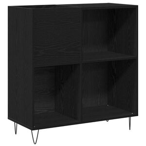 vidaXL Skř&iacute;ň na gramofonov&eacute; desky Čern&yacute; dub 85 x 38 x 89 cm