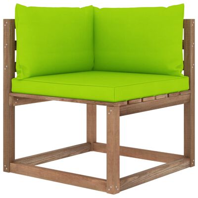 vidaXL 5dílná zahradní sedací souprava z palet + podušky borové dřevo
