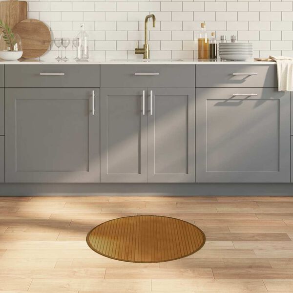 vidaXL Koberec kulat&yacute; hněd&yacute; 60 cm bambus