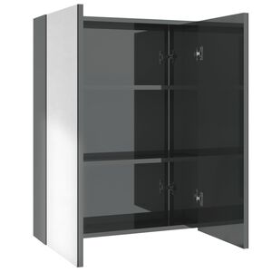 vidaXL Koupelnov&aacute; skř&iacute;ňka se zrcadlem 60 x 15 x 75 cm MDF z&aacute;řivě &scaron;ed&aacute;
