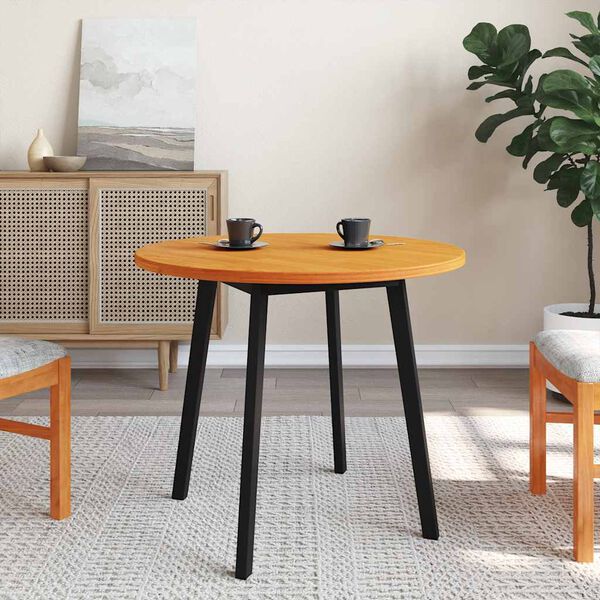 vidaXL Stoln&iacute; deska kulat&aacute; voskově hněd&aacute; &Oslash;80 x 2,5 cm masivn&iacute; borovice